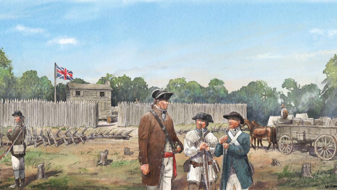 Loyalist Patrick Moore stands in front of Thicketty by Dale Watson