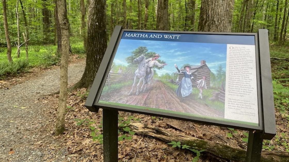 Martha & Watt Sign at Brattonsville (Stop 4)