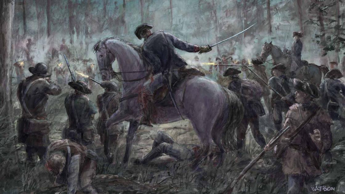 Porterfield Wounded at Camden by Dale Watson
