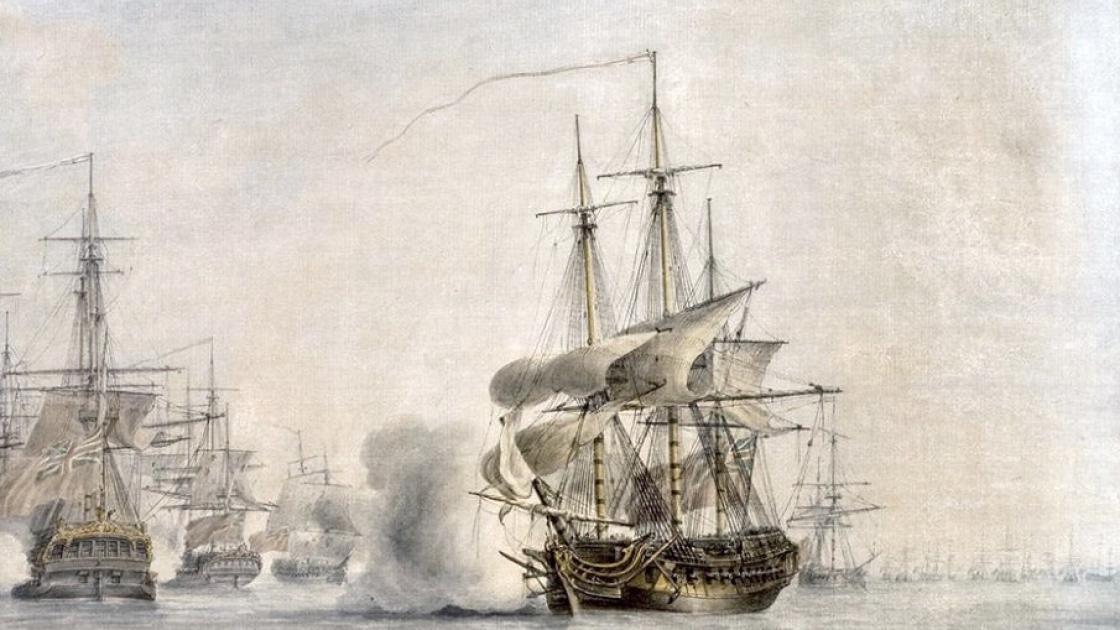 Depiction of the Battle of Fort Sullivan (Fort Moultrie)