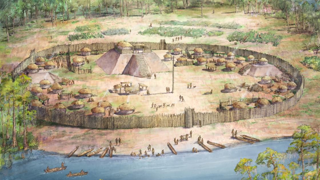 Depiction of the Santee Indian Mound (later Fort Watson)