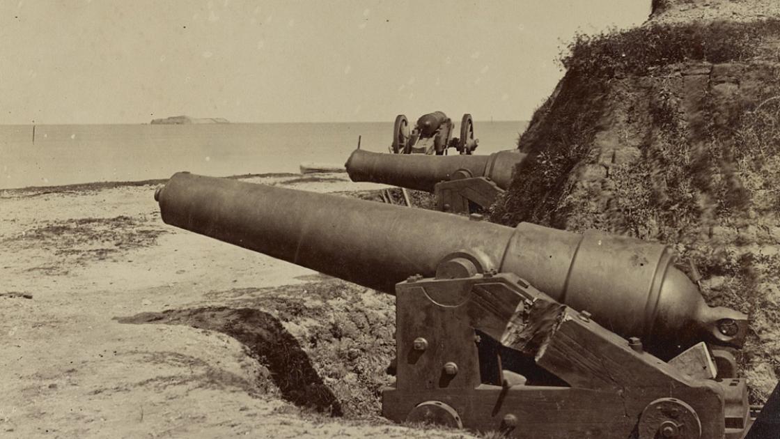 Historic Photograph of Fort Johnson during the American Civil War