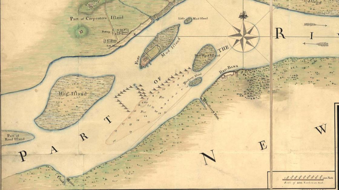 Fort Mercer Mifflin Chevaux de Frise