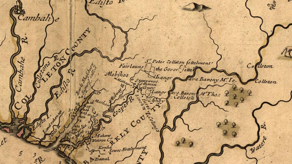 A new map of the country of Carolina Historical Map