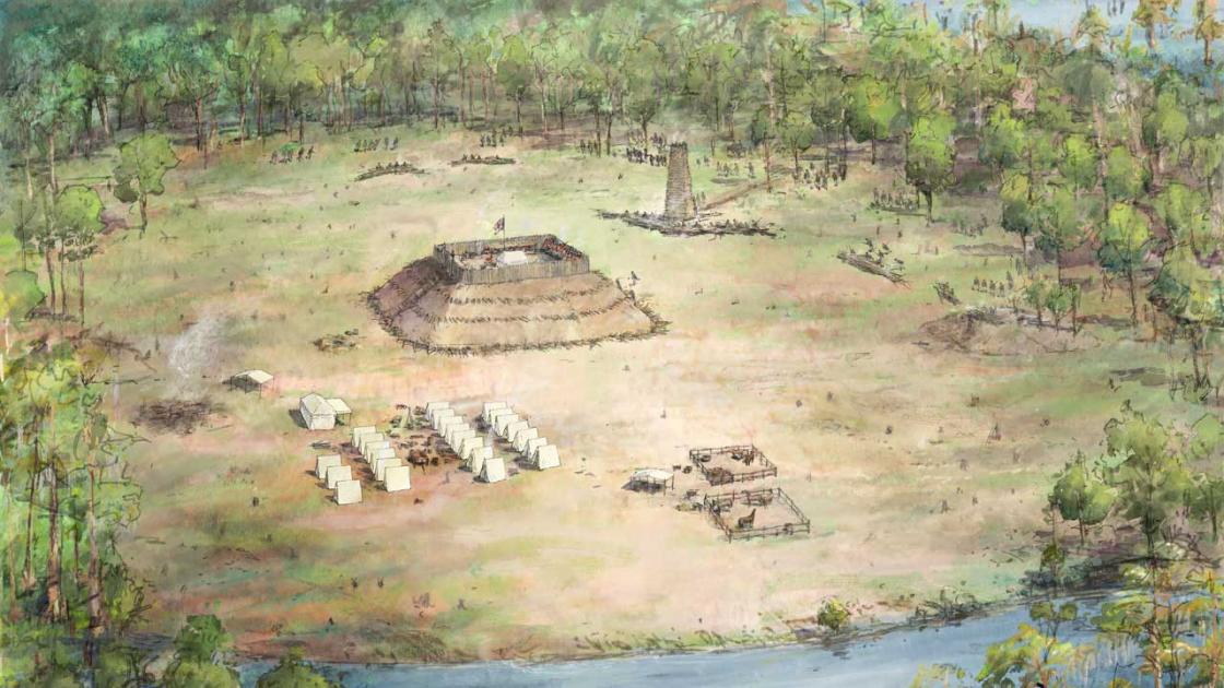 Fort Watson British Occupation Depiction