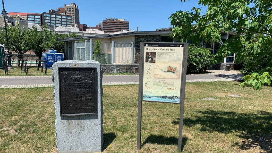 Knox Trail Marker #22 (Corning Preserve Park) in Albany, NY
