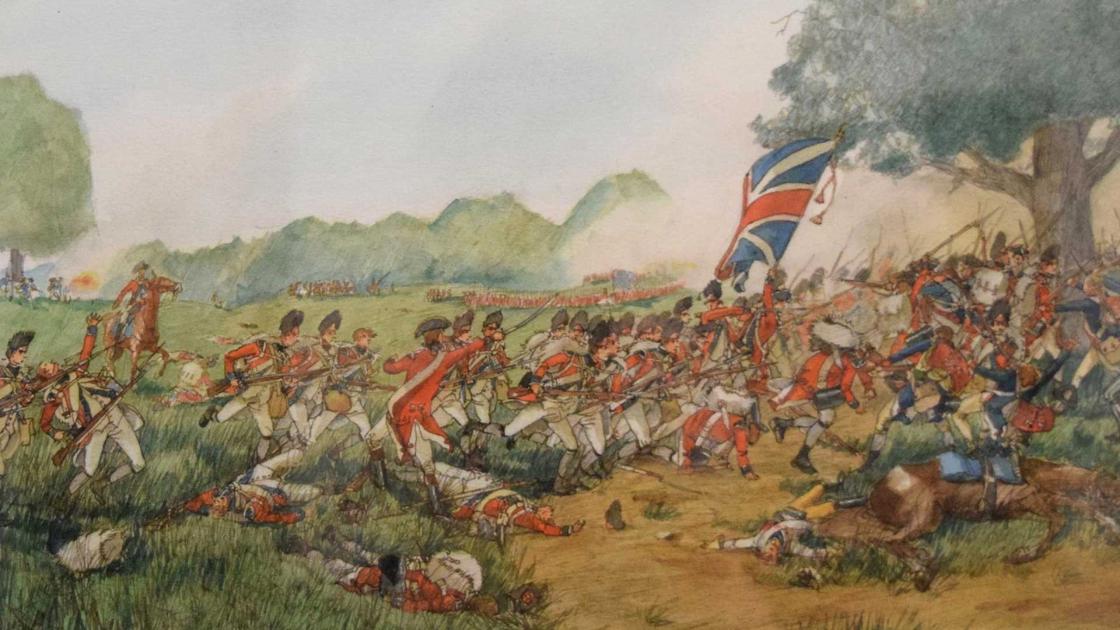 British Bayonet Charge at Guilford Courthouse by Don Troiani (1981)