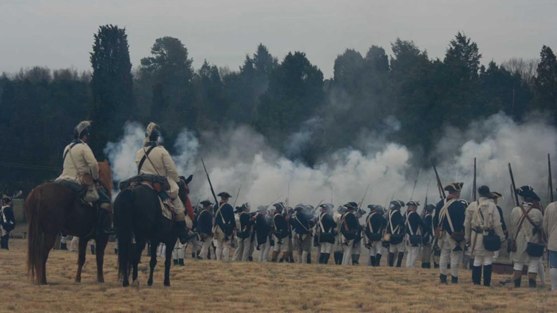 Photo of reenactors at Guilford Courthouse photographed by David Walbert for Learn NC