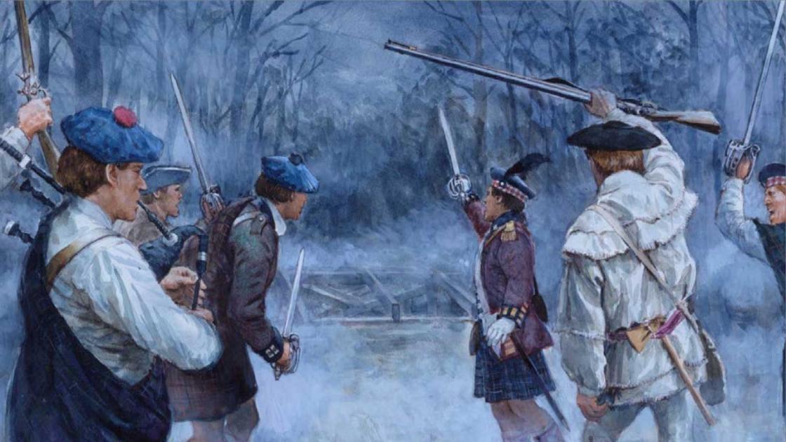 Moores Creek Bridge Battle Depiction