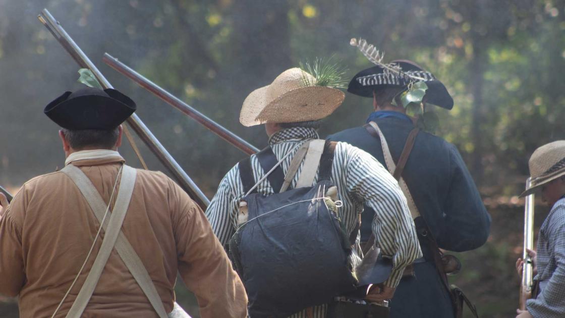 Reenactors at the Battle of Cedar Springs