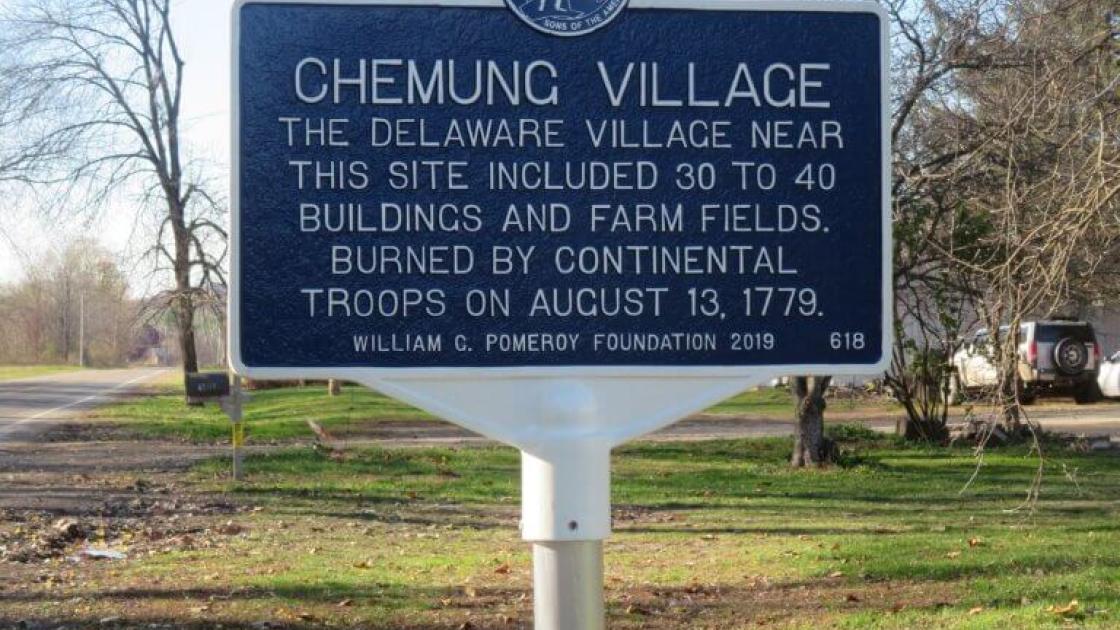 Chemung Village Sign (Newtown)