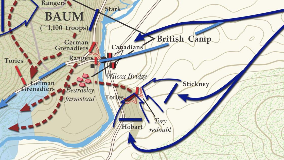 Battle of Bennington Map August-14-16-1777 (June 2020)