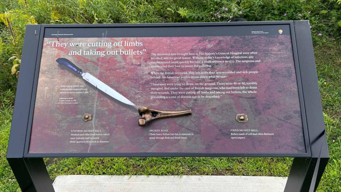 British Hospital Site sign at Saratoga