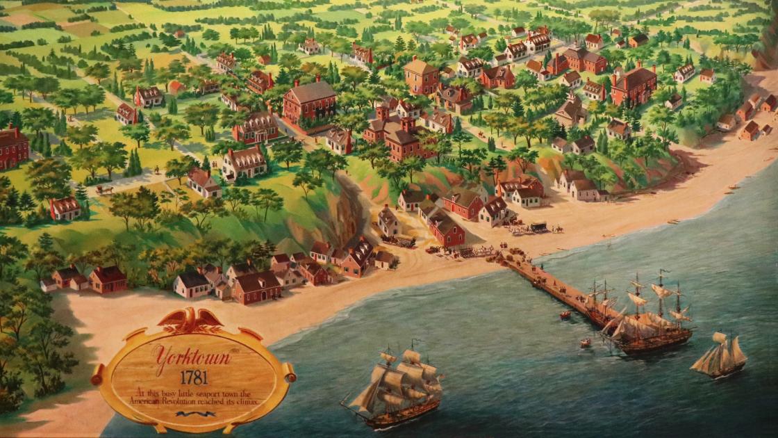 Aerial of Colonial Yorktown