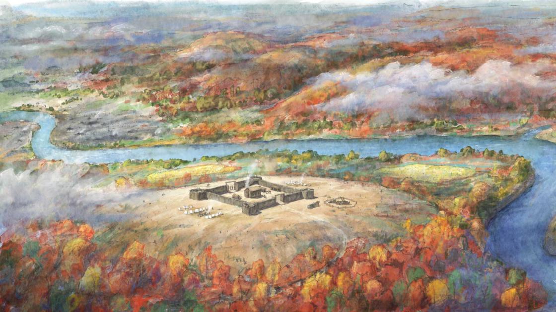 Rendition of Fort Rutledge as painted by Dale Watson