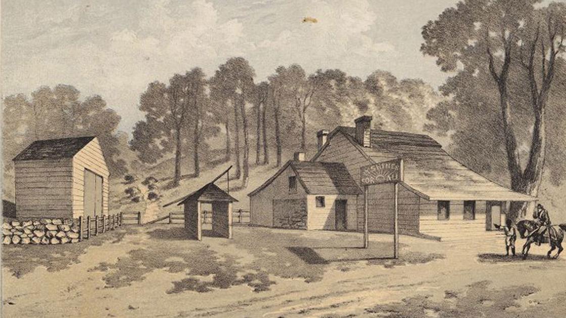 Historic depiction of William Howard's Tavern