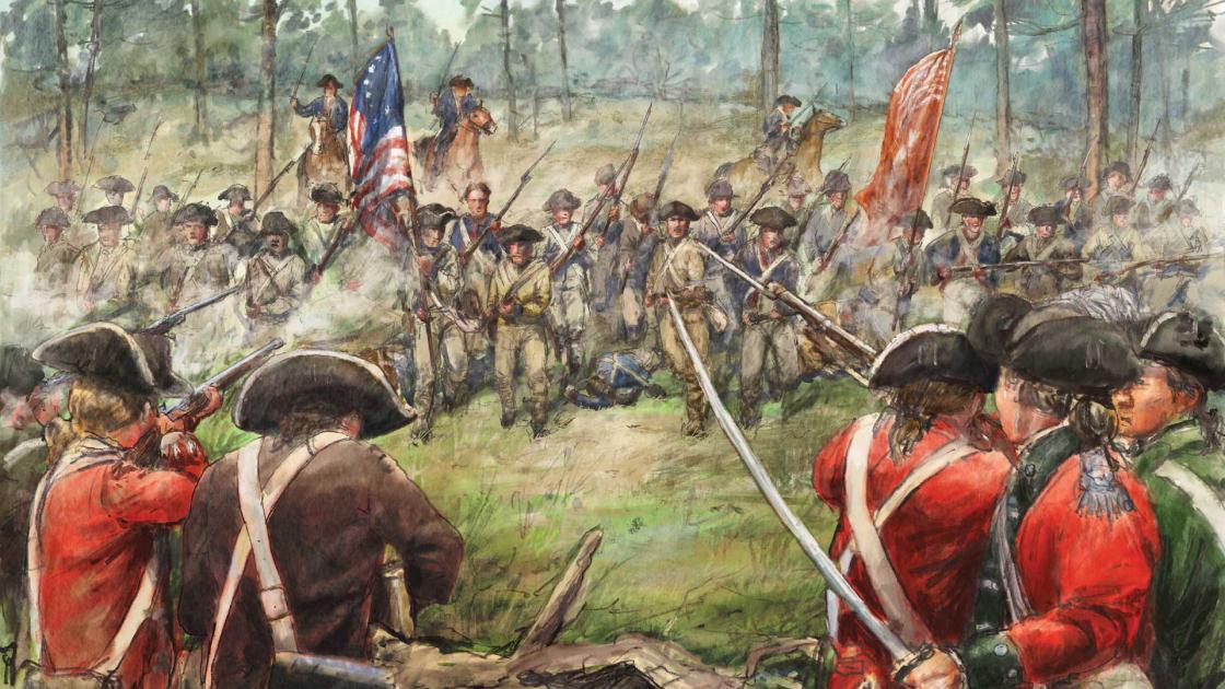 An illustration of the Battle of Camden / Hobkirk Hill